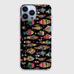 Чехол для iPhone 13 Pro Max с принтом Разноцветные рыбы в Новосибирске,  |  | abstraction | art | bright | colorful | cool | fin | fish | funny | tail | water | абстракция | арт | вода | плавник | прикольно | разноцветный | рыба | смешно | хвост | яркий