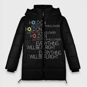 Женская зимняя куртка 3D с принтом HOLDON JUST в Новосибирске, верх — 100% полиэстер; подкладка — 100% полиэстер; утеплитель — 100% полиэстер | длина ниже бедра, силуэт Оверсайз. Есть воротник-стойка, отстегивающийся капюшон и ветрозащитная планка. 

Боковые карманы с листочкой на кнопках и внутренний карман на молнии | 2038 | become | connor | dbh | dbhpk19 | gavin reed | human | quantic | reed | reed900 | rk800 | rk900 | андроид | девиант | детройт | кара | квест | коннор | маркус