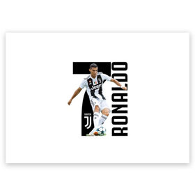 Поздравительная открытка с принтом Ronaldo the best в Новосибирске, 100% бумага | плотность бумаги 280 г/м2, матовая, на обратной стороне линовка и место для марки
 | calcio | club | cr7 | cristiano ronaldo | dybala | football | full highlights | goals | highlights | italia | juventus | napoli | roma | serie a | белый | италия | клуб | форма | черный | ювентус