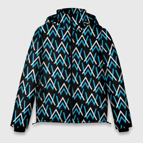 Мужская зимняя куртка 3D с принтом ALAN WALKER в Новосибирске, верх — 100% полиэстер; подкладка — 100% полиэстер; утеплитель — 100% полиэстер | длина ниже бедра, свободный силуэт Оверсайз. Есть воротник-стойка, отстегивающийся капюшон и ветрозащитная планка. 

Боковые карманы с листочкой на кнопках и внутренний карман на молнии. | Тематика изображения на принте: alan walker | aw | electro | electro music | music | алан уокер | музыка | музыкант | электро | электронная музыка