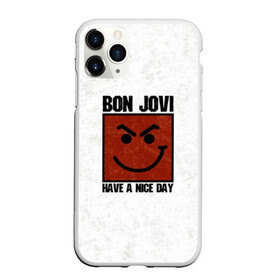 Чехол для iPhone 11 Pro матовый с принтом Have a nice day в Новосибирске, Силикон |  | bon jovi | альбом | арена | бон | бон джови | глэм | группа | джови | джон | метал | музыка | надпись | песни | поп | попрок | рок | рокер | смайл | солист | софт | стена | хард | хеви | хевиметал