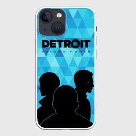 Чехол для iPhone 13 mini с принтом Detroit: Become Human. в Новосибирске,  |  | become human | connor | dbh | dbhpk19 | detroit | detroit city | абстракция | анимация | геометрия | детройт | игра | коннор | надпись | силуэт | стать человеком | текстура | треугольник | треугольники