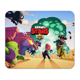 Коврик для мышки прямоугольный с принтом BRAWL STARS в Новосибирске, натуральный каучук | размер 230 х 185 мм; запечатка лицевой стороны | brawl | bull | colt | crow | el primo | game | games | leon | moba | online | penny | poco | shelly | spike | star | stars | wanted | брав | бравл | браво | звезда | звезды | игра | игры | лого | моба | онлайн | старс