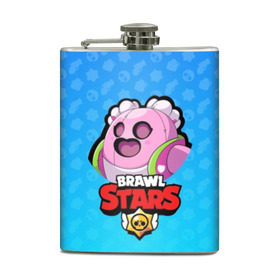 Фляга с принтом Sakura Spike - BRAWL STARS в Новосибирске, металлический корпус | емкость 0,22 л, размер 125 х 94 мм. Виниловая наклейка запечатывается полностью | Тематика изображения на принте: brawl | bull | colt | crow | el primo | game | games | leon | moba | online | penny | poco | sakura | shelly | spike | star | stars | wanted | брав | бравл | браво | звезда | звезды | игра | игры | онлайн | старс