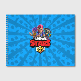 Альбом для рисования с принтом BRAWL STARS в Новосибирске, 100% бумага
 | матовая бумага, плотность 200 мг. | android | brawl stars | bull | colt | games | mobile game | stars | берли | бо | брок | ворон | джесси | динамайк | дэррил | игры | кольт | леон | мобильные игры | мортис | нита | пайпер | пенни | поко | пэм | рикошет | спайк | тара | фрэн