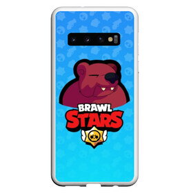 Чехол для Samsung Galaxy S10 с принтом Bear - BRAWL STARS в Новосибирске, Силикон | Область печати: задняя сторона чехла, без боковых панелей | bear | brawl | bull | colt | crow | el primo | game | games | leon | moba | online | penny | poco | shelly | spike | star | stars | wanted | брав | бравл | браво | звезда | звезды | игра | игры | моба | онлайн | старс