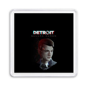 Магнит 55*55 с принтом Detroit: Become Human. в Новосибирске, Пластик | Размер: 65*65 мм; Размер печати: 55*55 мм | become human | connor | dbh | dbhpk19 | detroit | detroit city | glitch | абстракция | геометрия | детройт | игра | коннор | надпись | стать человеком | текстура | треугольник | треугольники