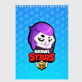 Скетчбук с принтом Mortis - BRAWL STARS в Новосибирске, 100% бумага
 | 48 листов, плотность листов — 100 г/м2, плотность картонной обложки — 250 г/м2. Листы скреплены сверху удобной пружинной спиралью | brawl | bull | colt | crow | el primo | game | games | leon | moba | mortis | online | penny | poco | shelly | spike | star | stars | wanted | брав | бравл | браво | звезда | звезды | игра | игры | моба | онлайн | старс