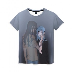 Женская футболка 3D с принтом Sally Love в Новосибирске, 100% полиэфир ( синтетическое хлопкоподобное полотно) | прямой крой, круглый вырез горловины, длина до линии бедер | sally face | маска | сали | салли | салли кромсалли | фейс | фишер