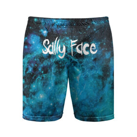 Мужские шорты 3D спортивные с принтом Sally Space в Новосибирске,  |  | Тематика изображения на принте: sally face | маска | сали | салли | салли кромсалли | фейс | фишер