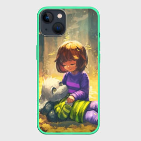 Чехол для iPhone 13 с принтом Фриск и Азриэль   UNDERTALE в Новосибирске,  |  | annoying | asriel | chara | dog | frisk | game | games | papyrus | sans | tale | under | undertale | азриэль | андертейл | игра | игры | надоедливая | надоедливые | папирус | санс | собака | собаки | фриск | чара