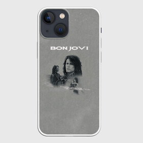 Чехол для iPhone 13 mini с принтом Bon Jovi в Новосибирске,  |  | bon jovi | альбом | арена | бон | бон джови | глэм | группа | джови | джон | метал | музыка | надпись | песни | поп | попрок | рок | рокер | смайл | солист | софт | стена | хард | хеви | хевиметал