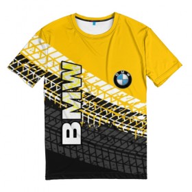 Мужская футболка 3D с принтом BMW в Новосибирске, 100% полиэфир | прямой крой, круглый вырез горловины, длина до линии бедер | bmw | авто | автомобиль | бмв | лого | логотип | машина | надпись | текстура