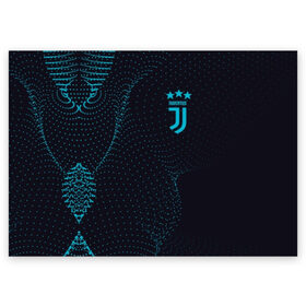 Поздравительная открытка с принтом Juventus в Новосибирске, 100% бумага | плотность бумаги 280 г/м2, матовая, на обратной стороне линовка и место для марки
 | calcio | club | cr7 | cristiano ronaldo | dybala | football | full highlights | goals | highlights | italia | juventus | napoli | roma | serie a | белый | италия | клуб | форма | черный | ювентус