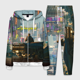 Мужской костюм 3D с принтом CYBERPUNK 2077 в Новосибирске, 100% полиэстер | Манжеты и пояс оформлены тканевой резинкой, двухслойный капюшон со шнурком для регулировки, карманы спереди | 2019 | cd project red | cyberpunk 2077 | future | hack | night city | samurai | sci fi | андроиды | безумие | будущее | киберпанк 2077 | логотип | роботы | самураи | фантастика | цифры