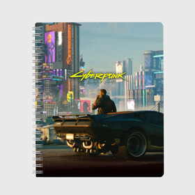 Тетрадь с принтом CYBERPUNK 2077 в Новосибирске, 100% бумага | 48 листов, плотность листов — 60 г/м2, плотность картонной обложки — 250 г/м2. Листы скреплены сбоку удобной пружинной спиралью. Уголки страниц и обложки скругленные. Цвет линий — светло-серый
 | 2019 | cd project red | cyberpunk 2077 | future | hack | night city | samurai | sci fi | андроиды | безумие | будущее | киберпанк 2077 | логотип | роботы | самураи | фантастика | цифры