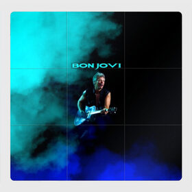 Магнитный плакат 3Х3 с принтом Bon Jovi в Новосибирске, Полимерный материал с магнитным слоем | 9 деталей размером 9*9 см | bon jovi | john | альбом | арена | бон | бон джови | глэм | группа | джови | джон | метал | музыка | надпись | песни | поп | попрок | рок | рокер | смайл | солист | софт | стена | хард | хеви | хевиметал
