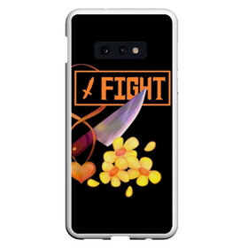 Чехол для Samsung S10E с принтом FIGHT в Новосибирске, Силикон | Область печати: задняя сторона чехла, без боковых панелей | alphys | animation | asriel | comic dub | comic dubs | deltarune | gaming | toriel | undertale | андертеил | история | подземная | фриск | чай тв | чара