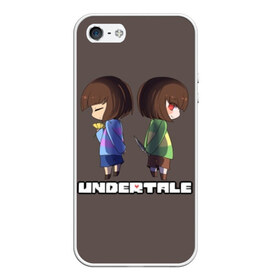 Чехол для iPhone 5/5S матовый с принтом Undertale в Новосибирске, Силикон | Область печати: задняя сторона чехла, без боковых панелей | animation | chara | comic | dub | flowey | frisk | megalovania | papyrus | sans | undertale comic dub | андертейл | папирус | подземная | санс | сказка