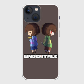 Чехол для iPhone 13 mini с принтом Undertale в Новосибирске,  |  | animation | chara | comic | dub | flowey | frisk | megalovania | papyrus | sans | undertale comic dub | андертейл | папирус | подземная | санс | сказка