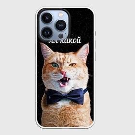 Чехол для iPhone 13 Pro с принтом Ля Какой в Новосибирске,  |  | Тематика изображения на принте: кот | котик | котики | ля какой | надпись