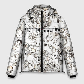 Мужская зимняя куртка 3D с принтом UNDERTALE в Новосибирске, верх — 100% полиэстер; подкладка — 100% полиэстер; утеплитель — 100% полиэстер | длина ниже бедра, свободный силуэт Оверсайз. Есть воротник-стойка, отстегивающийся капюшон и ветрозащитная планка. 

Боковые карманы с листочкой на кнопках и внутренний карман на молнии. | Тематика изображения на принте: frisk | game | good jokes | sans | undertale | андертал | андертейл | асгор | дримур | дримурр | игра | игры | кости | логотип | надпись | папирус | паттерн | подземелье | санс | сердечко | сердце | стрим | ториэль | ужас
