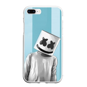 Чехол для iPhone 7Plus/8 Plus матовый с принтом Marshmello в Новосибирске, Силикон | Область печати: задняя сторона чехла, без боковых панелей | fortnite | joytime | marshmallow | marshmello | маршмелло | маршмеллоу | фортнайт