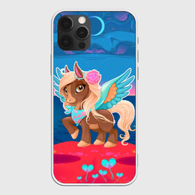 Чехол для iPhone 12 Pro Max с принтом Милый единорог в Новосибирске, Силикон |  | Тематика изображения на принте: pony | грива | девочка | единорог | конь | копыта | красивая | лошадка | лошадь | милая | пони | природа закат | радуга