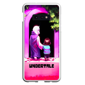 Чехол для Samsung S10E с принтом UNDERTALE в Новосибирске, Силикон | Область печати: задняя сторона чехла, без боковых панелей | game | undertale | азриэль дримурр | альфис | андайн | андертейл | асгор дримурр | добро | дьявол | зло | игра | игры | кости | меттатон | папирус | санс | стрела | ториэль | трезубец | фриск | чара | черный