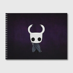 Альбом для рисования с принтом Hollow Knight в Новосибирске, 100% бумага
 | матовая бумага, плотность 200 мг. | Тематика изображения на принте: hollow knight | детская | для детей | игра | компьютерная игра | королевство | рыцарь | темный рыцарь | холлов кнайт | экшен