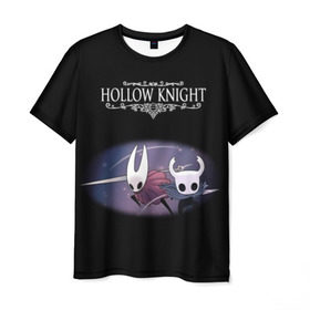 Мужская футболка 3D с принтом Hollow Knight. в Новосибирске, 100% полиэфир | прямой крой, круглый вырез горловины, длина до линии бедер | Тематика изображения на принте: 3d | hollow knight | игра | полый рыцарь | холлоу найт