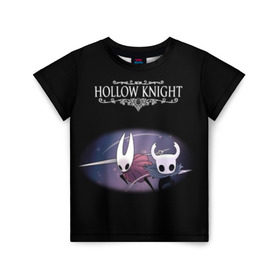 Детская футболка 3D с принтом Hollow Knight. в Новосибирске, 100% гипоаллергенный полиэфир | прямой крой, круглый вырез горловины, длина до линии бедер, чуть спущенное плечо, ткань немного тянется | 3d | hollow knight | игра | полый рыцарь | холлоу найт