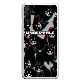 Чехол для Honor P30 с принтом Undertale (Надоедливый пёс) в Новосибирске, Силикон | Область печати: задняя сторона чехла, без боковых панелей | 3d | glitch | pixel | undertale | андертейл | без глаз | глитч | игра | надоедливая собака | надоедливый пес | надпись | пиксель | пикселя | подземная история | текстура