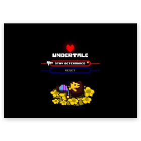 Поздравительная открытка с принтом Undertale. в Новосибирске, 100% бумага | плотность бумаги 280 г/м2, матовая, на обратной стороне линовка и место для марки
 | 3d | pixel | undertale | абстракция | андертейл | геометрия | игра | надпись | пиксель | пикселя | подземная история | сердце | текстура