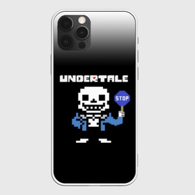 Чехол для iPhone 12 Pro с принтом Undertale STOP. в Новосибирске, силикон | область печати: задняя сторона чехла, без боковых панелей | 3d | pixel | sans | stop | undertale | абстракция | алфавит | андертейл | буквы | геометрия | знак | игра | надпись | пиксель | пикселя | подземная история | текстура