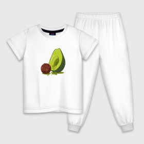 Детская пижама хлопок с принтом Avocado R.I.P. в Новосибирске, 100% хлопок |  брюки и футболка прямого кроя, без карманов, на брюках мягкая резинка на поясе и по низу штанин
 | авокадо | арт | веган | вегетарианец | вкусняшка | еда | жиры | зеленый | зож | косточка | милый | овощи | пп | фрукты | юмор