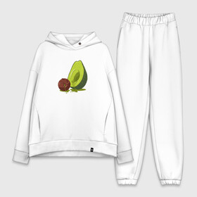 Женский костюм хлопок Oversize с принтом Avocado R.I.P. в Новосибирске,  |  | авокадо | арт | веган | вегетарианец | вкусняшка | еда | жиры | зеленый | зож | косточка | милый | овощи | пп | фрукты | юмор