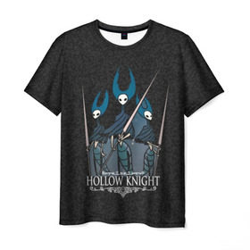 Мужская футболка 3D с принтом Hollow Knight (Богомол). в Новосибирске, 100% полиэфир | прямой крой, круглый вырез горловины, длина до линии бедер | 3d | cherry magic | hollow knight | mantis | богомол | игра | лорды | полый рыцарь | холлоу найт