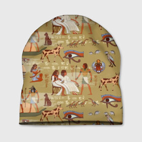 Шапка 3D с принтом Египетские Боги в Новосибирске, 100% полиэстер | универсальный размер, печать по всей поверхности изделия | Тематика изображения на принте: beetle | boat | cat | cow | egypt | eye | falcon | gods | hieroglyph | osiris | papyrus | pharaoh | ra | river | scarab | styx | боги | глаз | египет | жук | иероглиф | корова | кот | лодка | око | осирис | папирус | ра | река | скарабей | сокол | стикс |