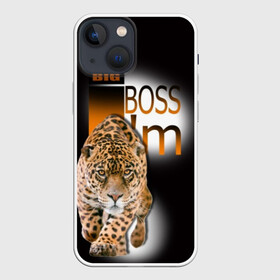 Чехол для iPhone 13 mini с принтом Я Босс Im big boss в Новосибирске,  |  | big boss | кружка с леопардом
купить | купить футболку boss | купить футболку босс | подарок начальнику | стильная футболка | футболка с леопардом купить | я босс | я начальник