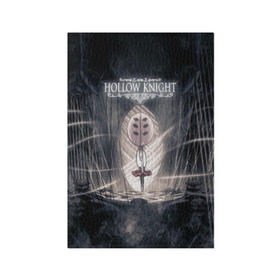Обложка для паспорта матовая кожа с принтом Hollow Knight. в Новосибирске, натуральная матовая кожа | размер 19,3 х 13,7 см; прозрачные пластиковые крепления | 3d | hollow knight | hornet | игра | полый рыцарь | текстура | холлоу найт