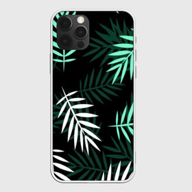 Чехол для iPhone 12 Pro Max с принтом Листья пальмы в Новосибирске, Силикон |  | Тематика изображения на принте: 3d | green | leaves | magic | pattern | tekstura | white | белые | зеленые | листья | текстура | узор
