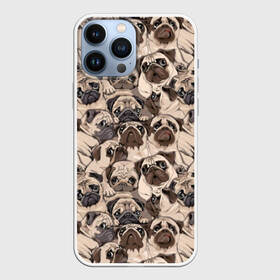 Чехол для iPhone 13 Pro Max с принтом Мопсы в Новосибирске,  |  | animal | attractive face | breed | cute | dog | eyes | funny | look | pug | puppy | взгляд | глаза | животное | забавный | милый | мопс | порода | собака | щенок