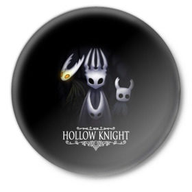Значок с принтом Hollow Knight в Новосибирске,  металл | круглая форма, металлическая застежка в виде булавки | hollow knight | детская | для детей | игра | компьютерная игра | королевство | рыцарь | темный рыцарь | холлов кнайт | экшен