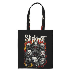 Сумка 3D повседневная с принтом Slipknot в Новосибирске, 100% полиэстер | Плотность: 200 г/м2; Размер: 34×35 см; Высота лямок: 30 см | band | corey taylor | jim root | metal | mick thomson | music | official | альтернативный | глэм | готик | гранж | метал | музыка | пост | рок | хард