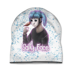 Шапка 3D с принтом Sally Face в Новосибирске, 100% полиэстер | универсальный размер, печать по всей поверхности изделия | game | horror | larry | logo | mask | new | sally face | sf | ангел | боке | волосы | гизмо | девид | девочка | игра | казнь | ларри | лицемер | логотип | мальчик | маска | мрачная | на лице | надпись | призраки | розовый