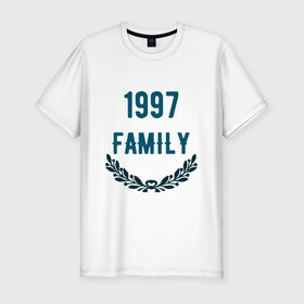 Мужская футболка премиум с принтом Family в Новосибирске, 92% хлопок, 8% лайкра | приталенный силуэт, круглый вырез ворота, длина до линии бедра, короткий рукав | 1997 | 1997 family | family | jesus | rap | грустный | джизус | джизус возрождение | джизус рэпер | джизус ты ювелир | мерч | музыка | реп | рэп | семья | счастливый