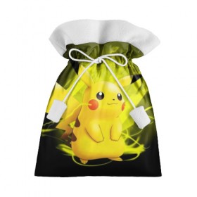 Подарочный 3D мешок с принтом Pikachu Pika Pika в Новосибирске, 100% полиэстер | Размер: 29*39 см | pika | pikachu | аниме | детская | детям | игры | молния | мышка | мышь | пика | пикачу | покемон | покемоны