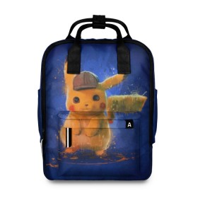 Женский рюкзак 3D с принтом Pikachu Pika Pika в Новосибирске, 100% полиэстер | лямки с регулируемой длиной, сверху ручки, чтобы рюкзак нести как сумку. Основное отделение закрывается на молнию, как и внешний карман. Внутри два дополнительных кармана, один из которых закрывается на молнию. По бокам два дополнительных кармашка, куда поместится маленькая бутылочка
 | pika | pikachu | аниме | детская | детям | игры | молния | мышка | мышь | пика | пикачу | покемон | покемоны