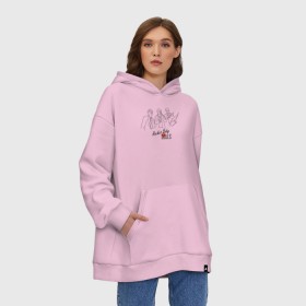 Худи SuperOversize хлопок с принтом Rocket Baby Dolls в Новосибирске, 70% хлопок, 30% полиэстер, мягкий начес внутри | карман-кенгуру, эластичная резинка на манжетах и по нижней кромке, двухслойный капюшон
 | muse | альтернативный | группа | доминик ховард | крис уолстенхолм | мосе | моус | моусе | муза | музе | музык | мусе | мьюз | мэттью беллами | прогрессивный | рок | симфонический | спейс | спейсрок